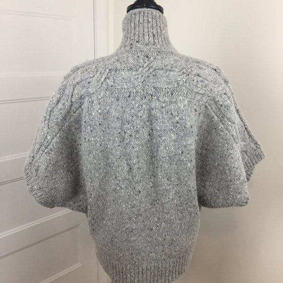 Irish Wool Aran Fisherman Cable Knit Keltic Cardigan Sweater sz M Grey - Picture 5 of 16